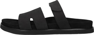 Stefano Lauran 26004 Slide - Heren - Sandalen - Zwart - 41 EU - Leer - Schoenen