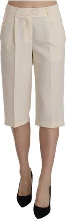 Silvian Heach Rechte- cropped broek - Dames - Vrijetijds broeken - Beige - XS - Broeken