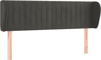 vidaXL Cabecero de terciopelo gris oscuro 147x23x78/88 cm Vidaxl