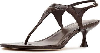Marc Fisher Pelysa Womens Dress Sandals Dark Brown Croco Leather : 8.5 M