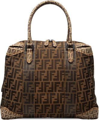 Fendi Pre-owned Fendi Large Zucca Canvas Mixed Media Tote Ladies 2321 8BL096 WS4 079