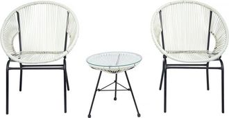 Habitat et Jardin Set da giardino Acapulco Poli - 2 posti - Bianco