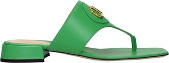 Valentino Garavani Damess Groene leren slippers