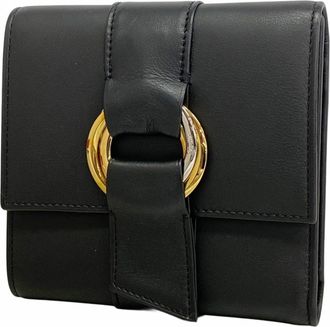 Cartier Black Leather Wallet (Tri-Fold) (Pre-Owned)