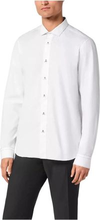 Philipp Plein Sugar Daddy Shirt - Heren - Zakelijke Overhemden - Wit - S - Katoen - Overhemden