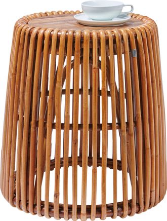 Tom Tailor Beistelltisch &raquo;T-RATTAN SIDE TABLE HIGH&laquo;, hoher Beistelltisch aus Rattan mit Platte aus recycletem Teakholz