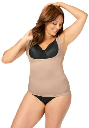 SECRET SOLUTIONS Power Shaper Firm Control Wear-Your-Own-Bra Shaper Tank in Nude at Nordstrom, Size Medium