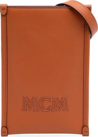 MCM Pre-owned Womens Ottomar Crossbody Bag Leather - Tan - One Size