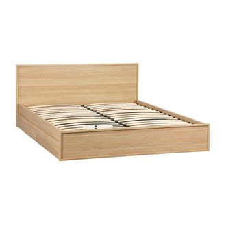 Sweeek Cama con somier de l&aacute;minas y cabecero 160x200cm + 4 cajones decoraci&oacute;n