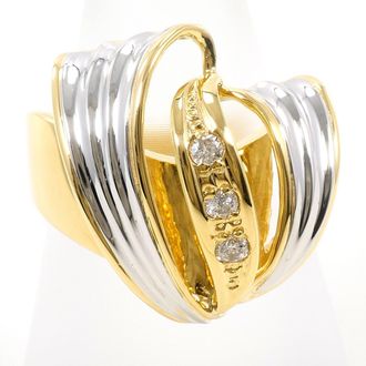 C&A Platinum Yellow Gold Yellow Gold (18K) Platinum 900 Band Ring (Pre-Owned)
