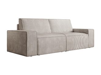 Vente-Unique Sof&aacute; de 3 plazas de pana beige AMELIA