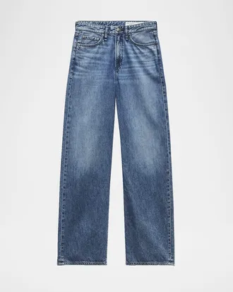 Rag & Bone Featherweight Logan Mid-Rise Wide Jeans