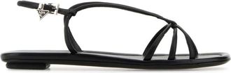 Prada Black Leather Sandals