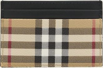 Burberry Mens Vintage Check Leather Card Holder