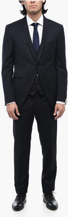 Corneliani Abito ACADEMY CERIMONIA in Lana Vergine con Revers