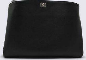 Balenciaga Black Leather Rodeo Medium Messenger Bag