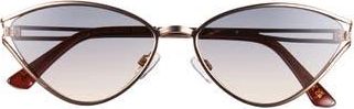 Vince Camuto 142mm Vented Cat Eye Sunglasses in Gold Teal at Nordstrom Rack