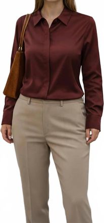 Scotch & Soda Merlot Button Down Shirt In Burgundy