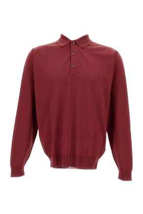 John Smedley Extra-Fine Merino Wool Long-Sleeved Polo Shirt