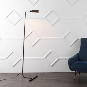 Jonathan Y Designs Cotys MidCentury Industrial Metal Adjustable Pharmacy LED Floor Lamp in Oil Rubbed Bronze at Nordstrom