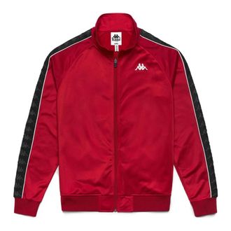 Kappa Anniston Slim 222 Banda Jacket - Heren - Vesten met rits - Rood - L - Hoodies & sweatvesten