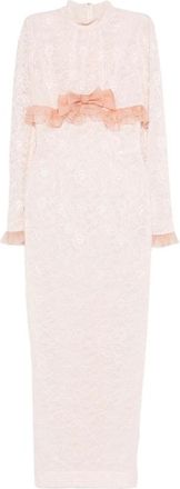 Alessandra Rich Bow Lace Dress