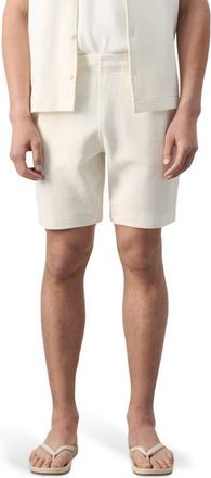 Mango Slim Fit Cotton Waffle Pull-On Shorts in Ecru at Nordstrom, Size Xx-Large