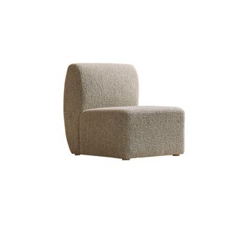 Tikamoon Sill&oacute;n modular de acacia maciza y tela gris