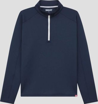 Boast Mens Peak Quarter Zip Sweatshirt In Navy