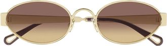 Chlo&eacute; Sunglasses Ch0355 S 002 Gold/Brown Woman
