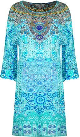 LOréal Inoa Atlantis 1929 Blue Short Kaftan Cover Up