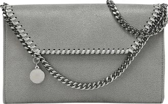 Stella McCartney Falabella Wallet on Chain - Dames - Schoudertassen - Grijs - ONE Size - Katoen - Tassen