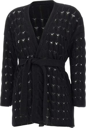 KANGRA Cardigan - Dames - Vesten - Zwart - M - Katoen - Truien & Vesten