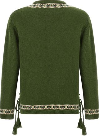 Bode Mens Bicolor Virgin Wool Cardigan Clothing