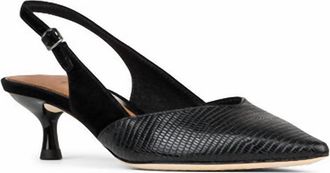 Donald J Pliner Womens Sodashi Slingback Heel In Black Lizard Print