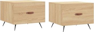 vidaXL Vidaxl - Coffee Tables 2 pcs Sonoma Oak 50x50x40 cm Engineered Wood