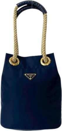 Prada Pre-owned Nylon prada-bags - Dames - Vintage Tas - Blauw - ONE Size - Nylon - Vintage