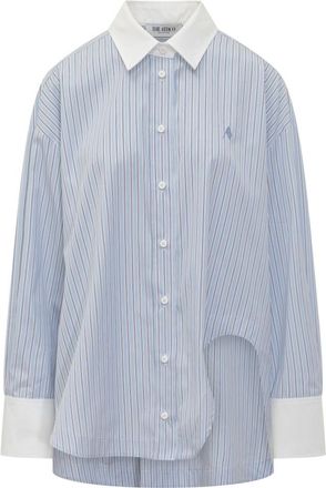 The Attico Blue Relaxed Stripes Shirt