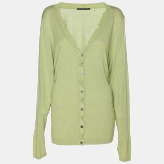 Elie Tahari Green Stretch Knit Sammy Long Sleeve Sweatshirt