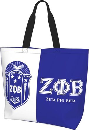 Generic 1920 Sorority Gifts Paraphernalia For Women Tote Bags Foldable Reusable Canvas Storage Bag Shopping Handbag Shoulder Bag, Blue, L