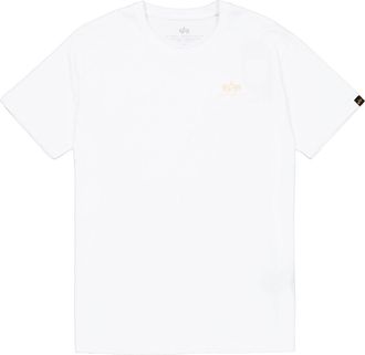 Alpha Industries T-Shirt ALPHA INDUSTRIES Basic T-Shirt SL TPU, Herren, Gr. XXL, gold (wei&szlig;, gold), Obermaterial: 100% Baumwolle, Shirts T-Shirt