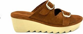 Cherokee Womens Suzie Mid Sandals In Bone Suede