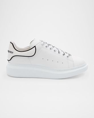 Alexander McQueen Mens Grainy Leather Oversized Sneakers