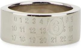 Maison Margiela Rings, female, Gray, Size: XL Minimal Logo 8mm
