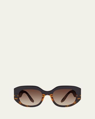 Barton Perreira Sueno Acetate Rectangle Sunglasses