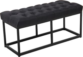Clp Clp - Taburete Pie De Cama Amun Tela & Negro Negro 100 Cm