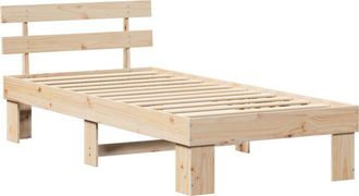 vidaXL Estructura De Cama Marr&oacute;n 100 X 200 Cm Madera Maciza De Pino Vidaxl