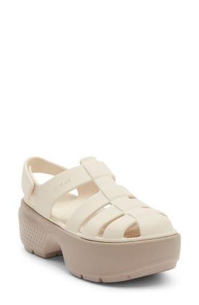 Crocs Stomp Platform Fisherman Sandal in Almond Tint at Nordstrom Rack, Size 10 Womens / 8 Mens