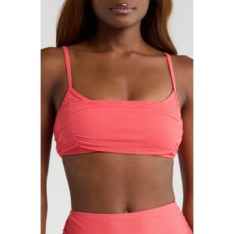 Hutch Tawnie Bikini Top in Coral Solid at Nordstrom, Size X-Large
