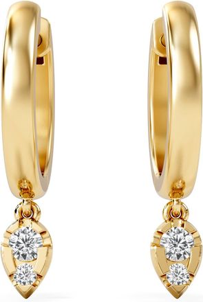 The Diamond Store Lab Diamond 0.15ct Marquise Drop Huggies in 18K Gold Vermeil